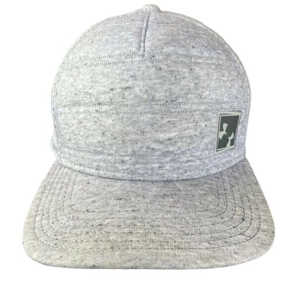 Under Armour Hat Men's Adjustable gray Quilted Cotton Blend Flat Bill - Picture 1 of 7